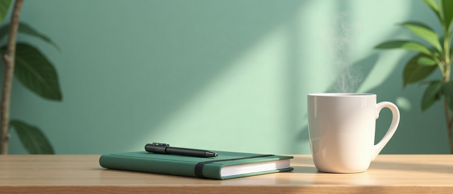 Objets publicitaires de rentrée personnalisés : mugs à votre logo sur un bureau