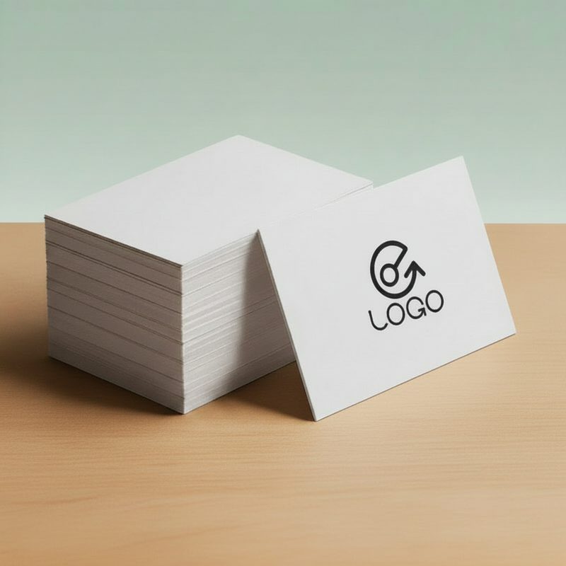Cartes de visite personnalisées 350 g couché mat imprimées avec un logo